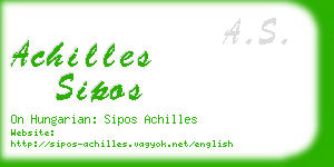 achilles sipos business card